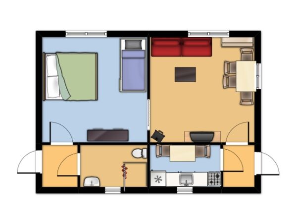 Alestugan and Bokestugan, 45 sqm