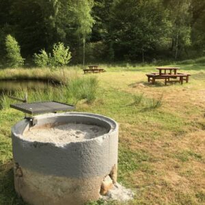 Barbecue Grillplatsen vid stora dammen Ullstorps stugor