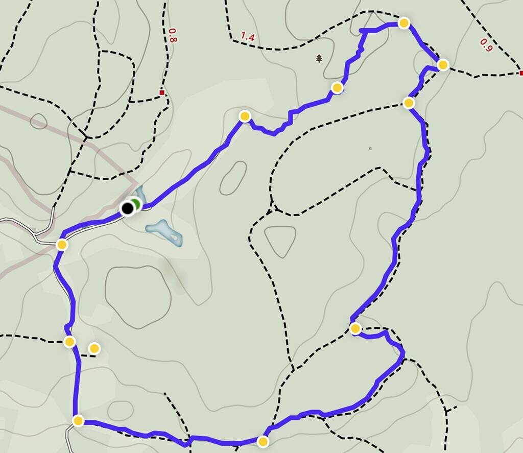 Blue trail blåa slingan at ullstorps stugor