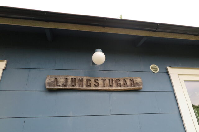 Ljungstugan wood sign Ullstorps Stugor